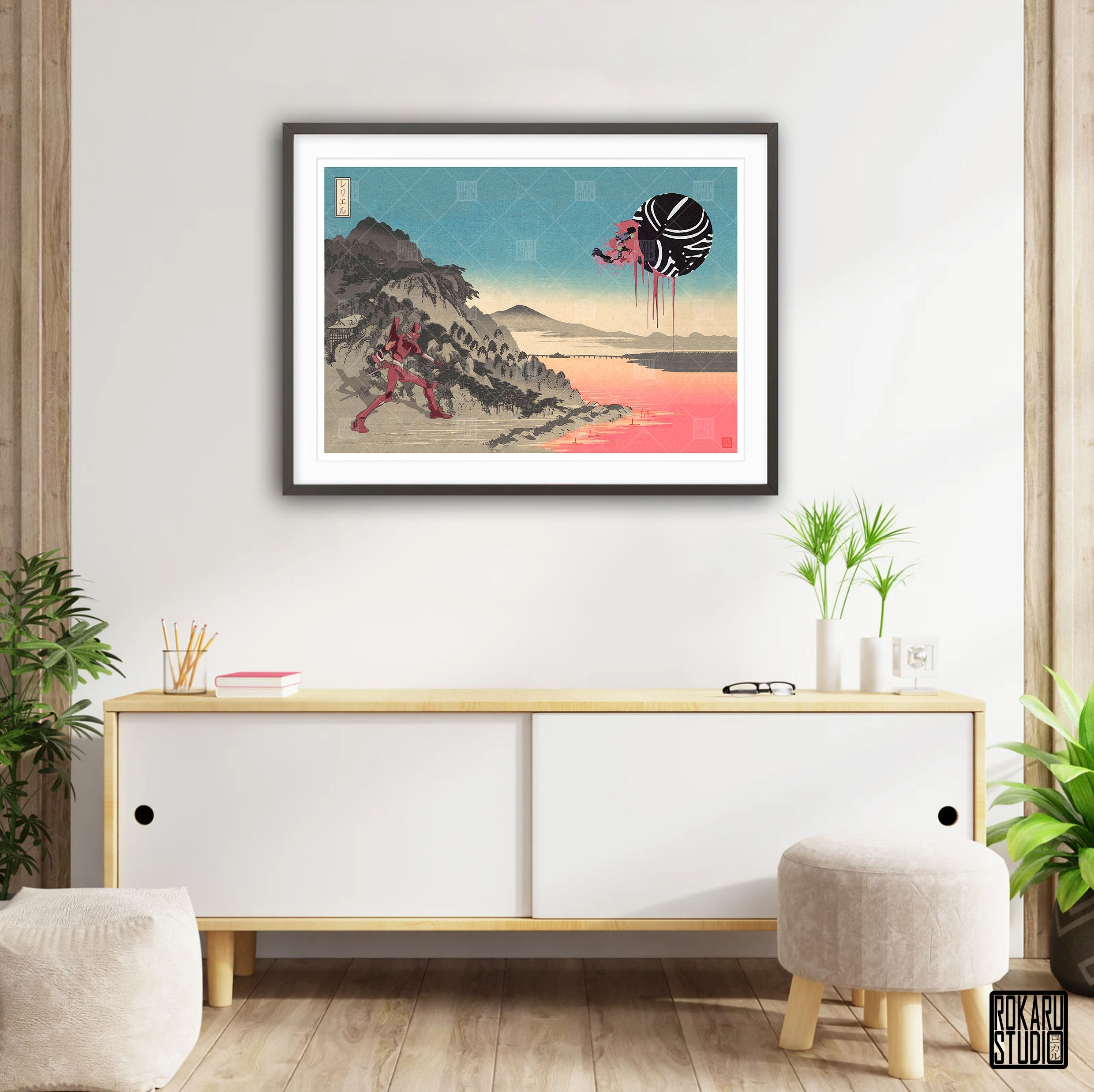 Evangelion LELIEL EVA UNIT02 Painting Poster Ukiyoe Printable