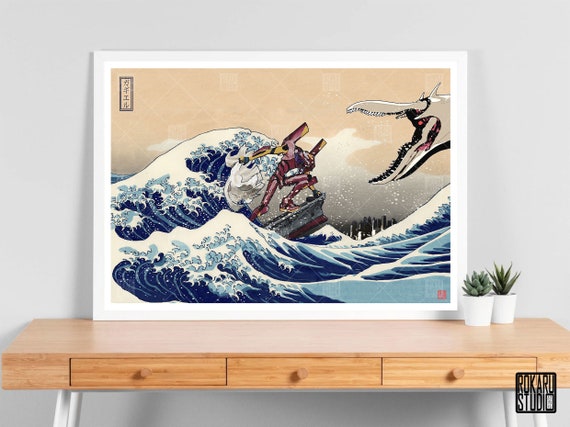 【翌日発送可能】 GAGHIEL Evangelion EVA Ukiyo-e Poster Painting UNIT02 健康家電