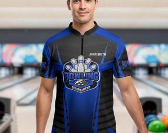 Camiseta de bolos personalizada, camiseta de bolos personalizada para equipo, regalo para jugador de bolos, camiseta de bolos de manga corta con botones.