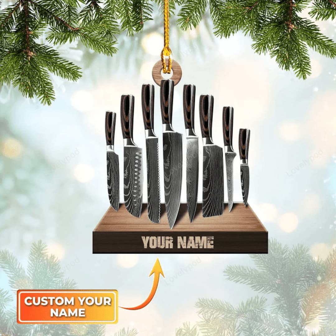 Personalized Knife Ornament ,knife Accessories Christmas Tree Ornament Hanging Decoration House