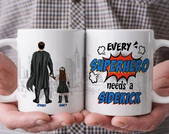 Personalized Superhero Dad Mug, Father's Day Mug, Best Dad Ever Mug, Super Dad Mug, Father's Day Gift, Daddy Mug, Gift For Dad