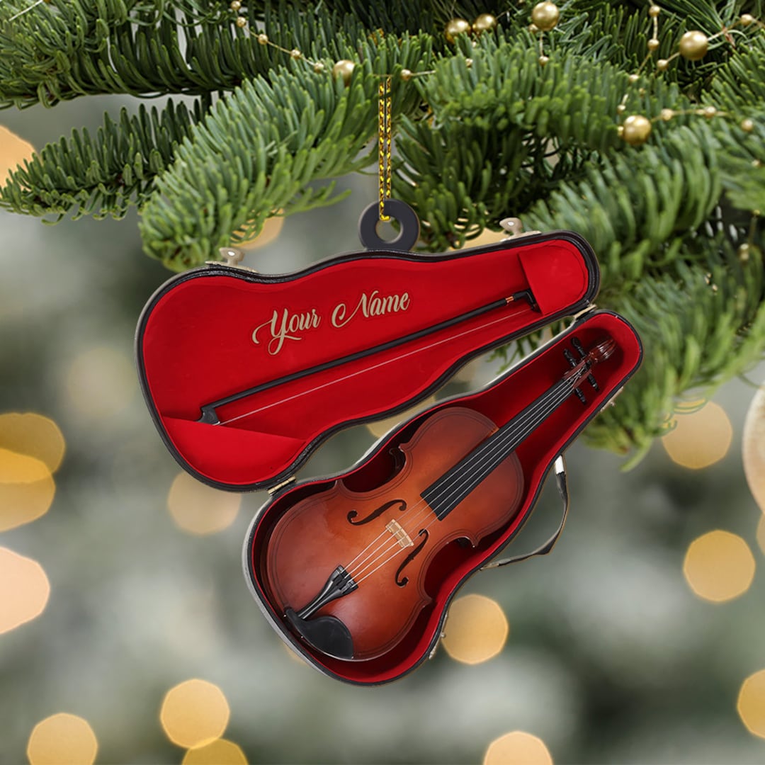 Personalized Violin Christmas Ornament 2024, Violin Keepsake, Gift for