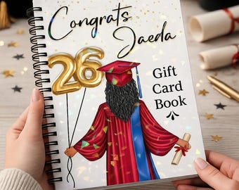 Graduation Gift Card Book, College Graduation Gift , Graduation Gift Card Holder, Gift Card Money Album, Build Your Own Gift Card Book