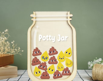 Potty Training Reward Jar, Kids Toilet Reward, Poo Tokens, Potty Jar, Reward Jar for Toddlers, Behavior, Responsibility, Daily Routine