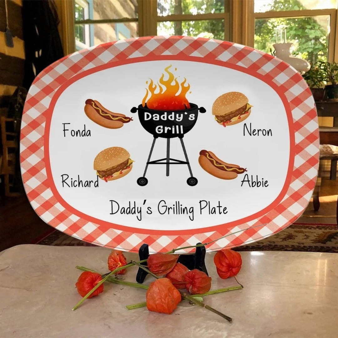 Personalized Daddy's Grilling Platter Father's Day Etsy