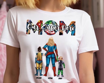 Personalized Superhero Mom Shirt, Mother's Day Shirt, Best Mom Ever Shirt, Super Mom Shirt, Mother's Day Gift, Mommy Tshirt, Gift For Mom