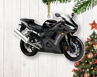 Personalized Motorcycle Christmas Tree Ornament, Gift For Motorbike Driver Ornaments, Gift For Motorcycle Lover Ornament 2024 ( NOT 3D )
