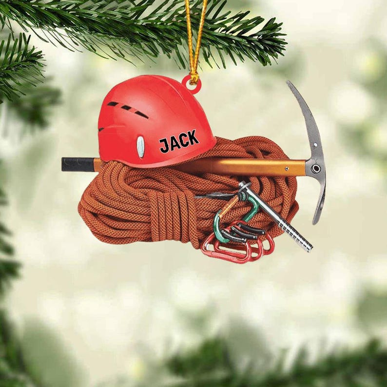 Personalized Rock Climbing Christmas Ornament 2024, Rock Climbing