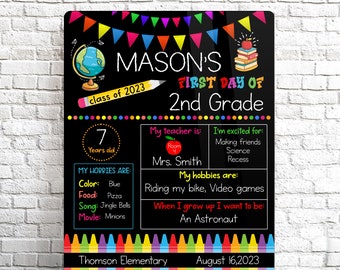 Personalized First Day Of School Sign, First Day Of School Board, Back To School Sign, First Day Last Day Sign, Back To School Prop