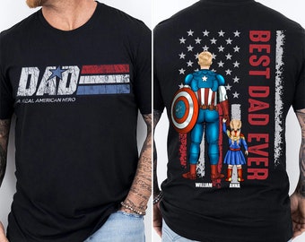 Camiseta personalizada de superhéroe para papá, camiseta del Día del Padre, camiseta del Mejor Papá del Mundo, camiseta de Super Papá, regalo del Día del Padre, camiseta de papá, regalo para papá