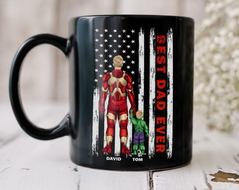 Personalized Superhero Dad Mug, Father's Day Mug, Best Dad Ever Mug, Super Dad Mug, Father's Day Gift, Daddy Mug, Gift For Dad