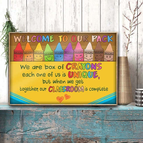 Skin Tone Crayons - Welcome Posters (set of 10)