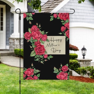 Happy Mother's Day Flag, Rose Mother's Day Flag Gift, 12x18 Inch Double Sided Flag Gift, Housewarming Gift, Gift for Grandma, Gift for Mom