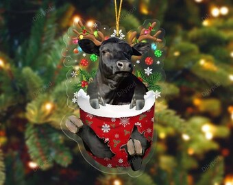 Personalized Angus Cattle  Christmas Ornament 2024, Black Angus Cattle Keepsake, Cattle Lovers Ornament, , Xmas Decoration