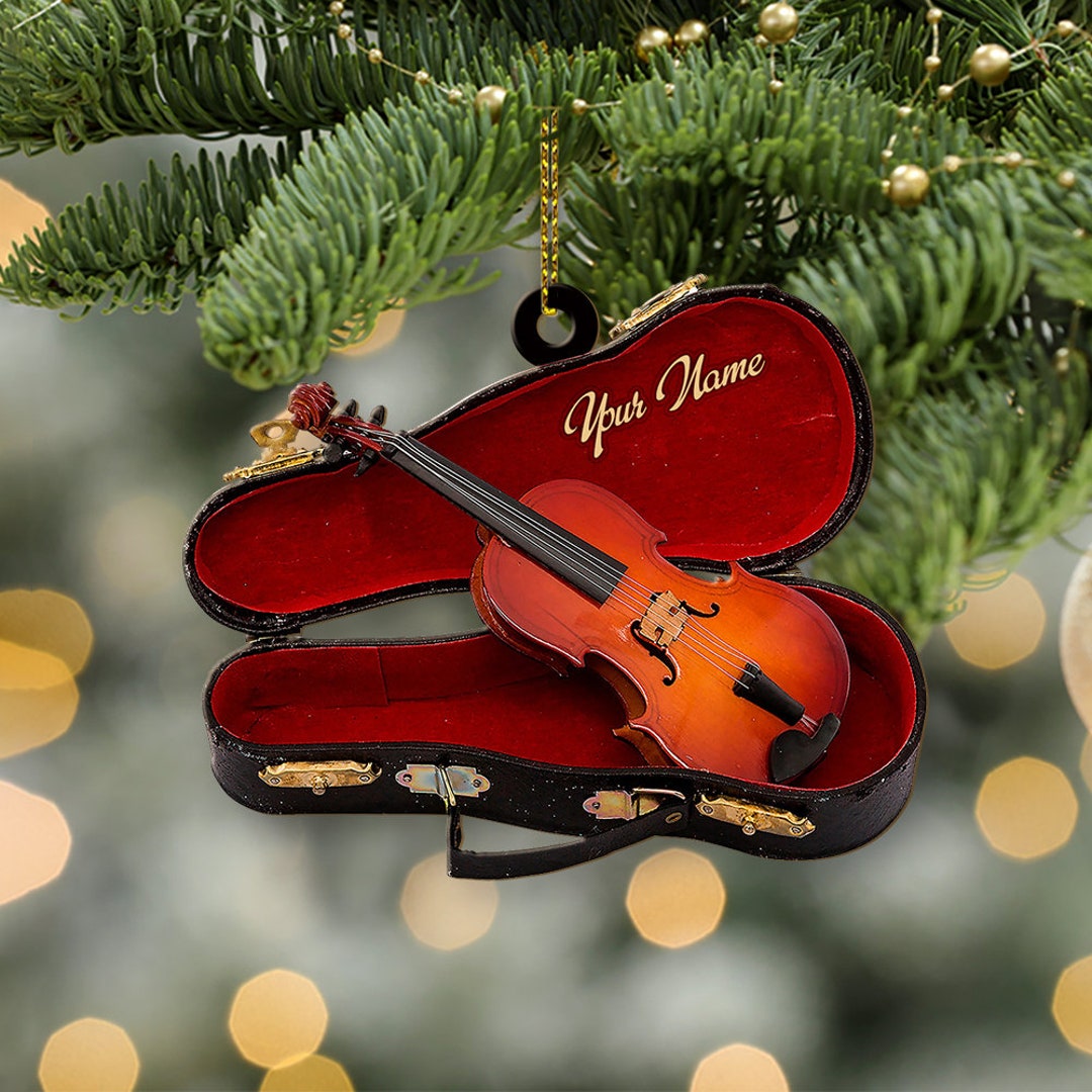 Personalized Violin Christmas Ornament 2024, Violin Keepsake, Gift for Violin Lovers, Gifts