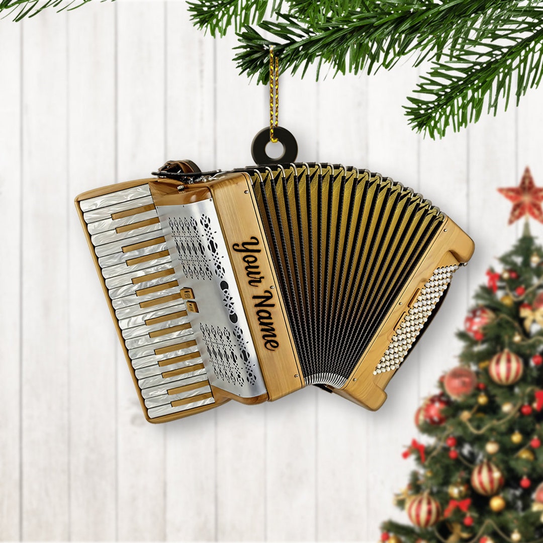 Personalized Accordion Christmas Ornament for Christmas Tree Musical