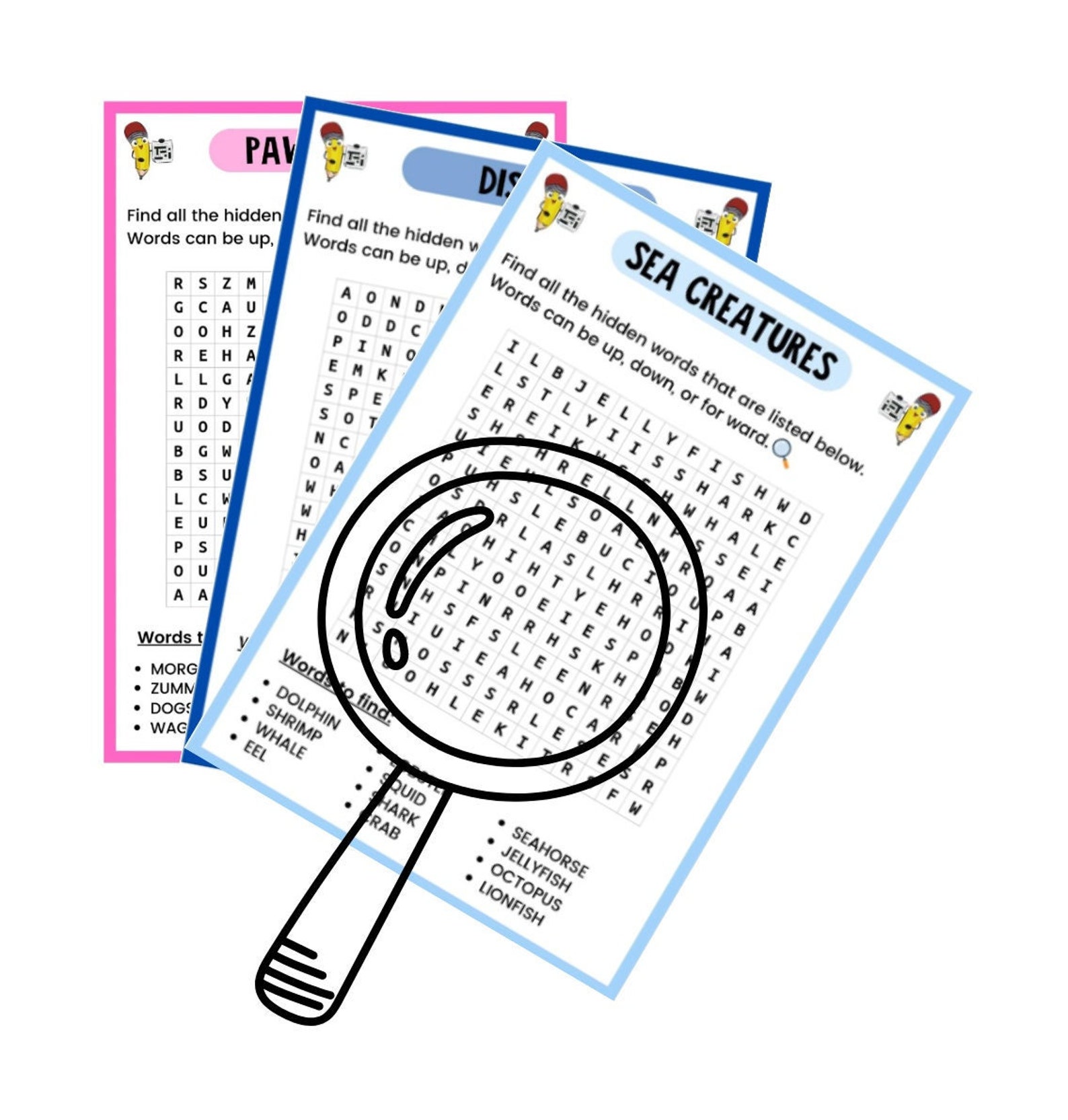 Printable Kids Word Search Sheet - Etsy