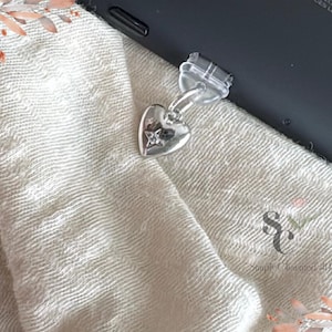 Heart Kindle and Phone Charm Dust Plug | Type-C & Micro USB | Bookish Gift