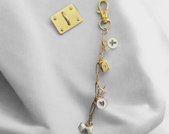 Handmade Kindle Charm with Dangle Chain and Sticky Loop – Stylish & Functional E-Reader Accessory | Bookish Charm Kindle Accessory