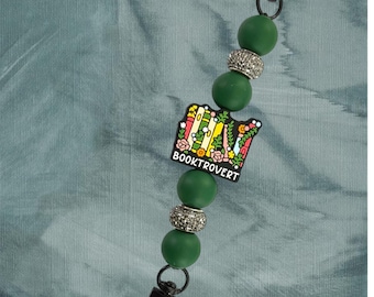 Booktrovert  Handmade Beaded Kindle Strap with Sticky Loops – Stylish & Functional E-Reader Accessory