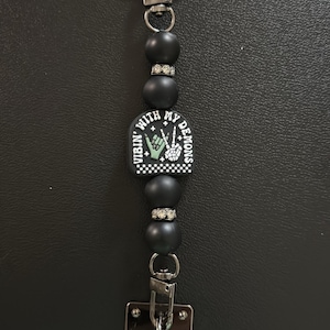 Vibin with my Demons Beaded Kindle Strap with Sticky Loops – Stylish & Functional E-Reader Accessory