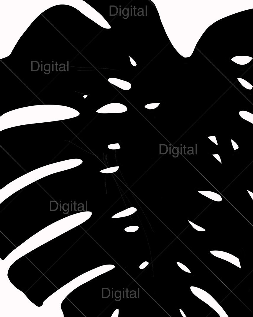Printable Monstera Leaf PNG JPG Pdf - Etsy