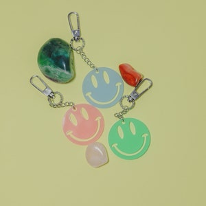 Smiley Face Acrylic Keychain