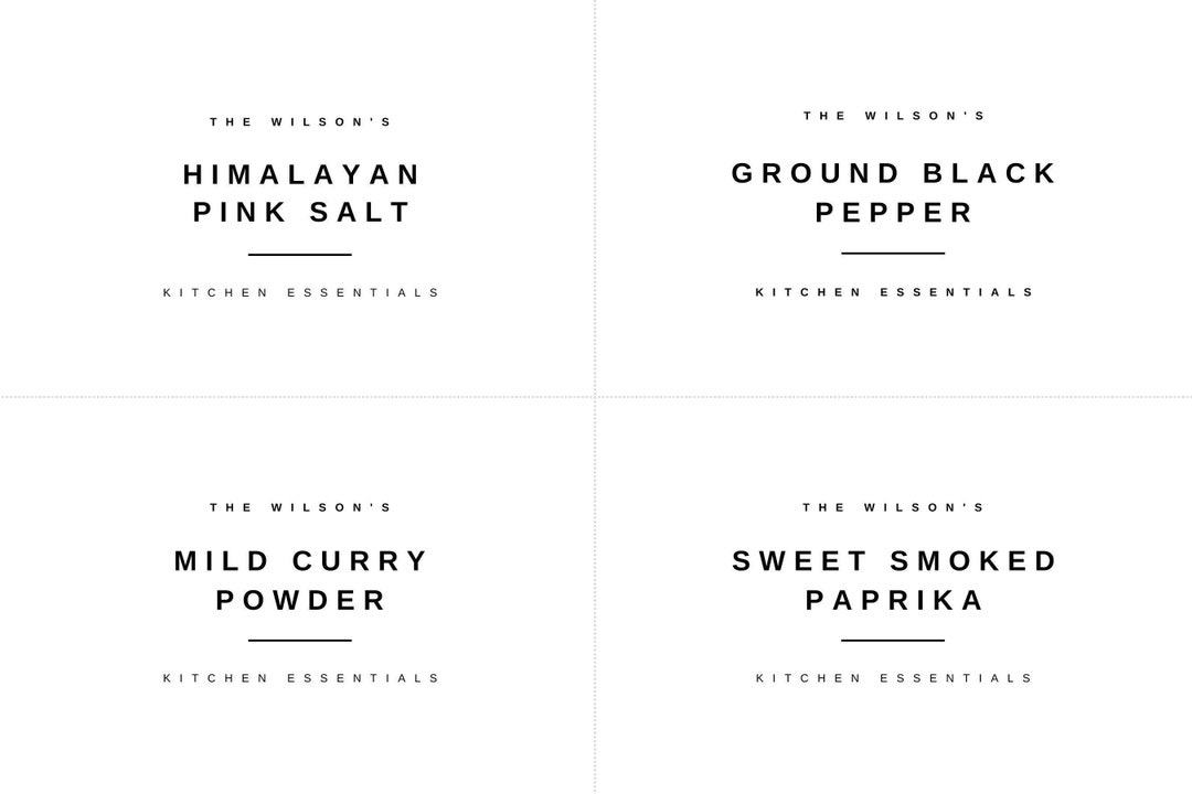Customizable Minimalist Pantry Labels Etsy