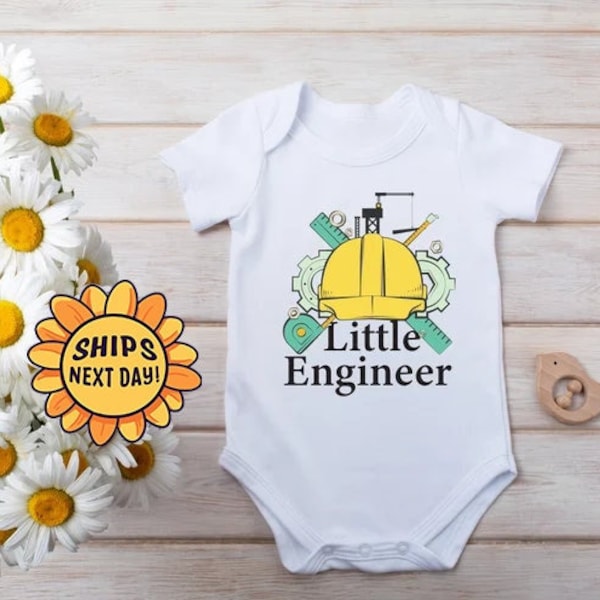 Little Engineer Onesie® Cute Baby Engineer Graphic Onesie® Hardhat & Tools Design, Cute Baby Clothes, Baby Gift, Baby Outfit, Baby Bodysuit