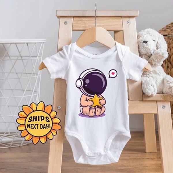 Cute Little Astronaut Onesie® Little Baby Onesie® Astronaut Baby Clothes, Baby Outfit, Cute Baby Bodysuit, Space Baby Boy