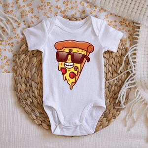 Pizza Character Onesie® Cool Pizza Onesie® Pizza With Sun Glasses Graphic, Cute Baby Clothes, Baby Gift, Baby Outfit, Baby Bodysuit