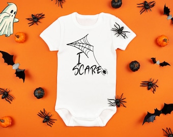 I Scare Onesie® Halloween Baby Clothes Collection, Spooky Baby Bodysuit, Newborn Halloween Apparel, Trick Or Treat Outfit