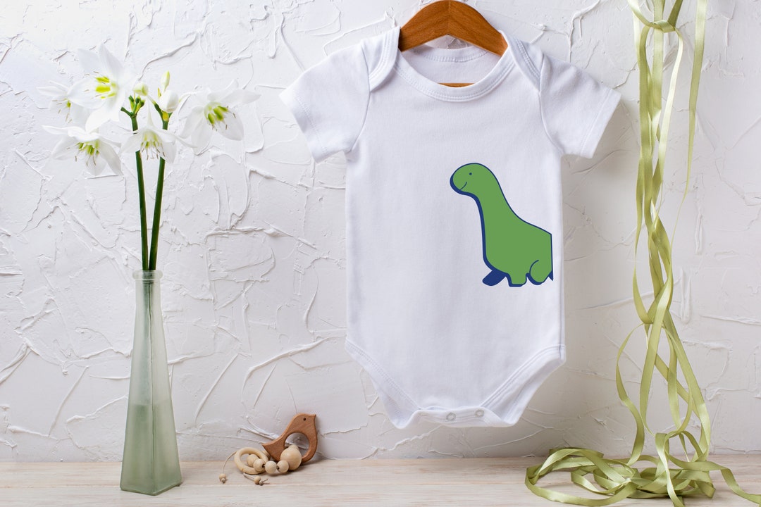 Babyhug 100% Cotton Knit Half Sleeves Onesie with Dino Print - Multicolor main image 1