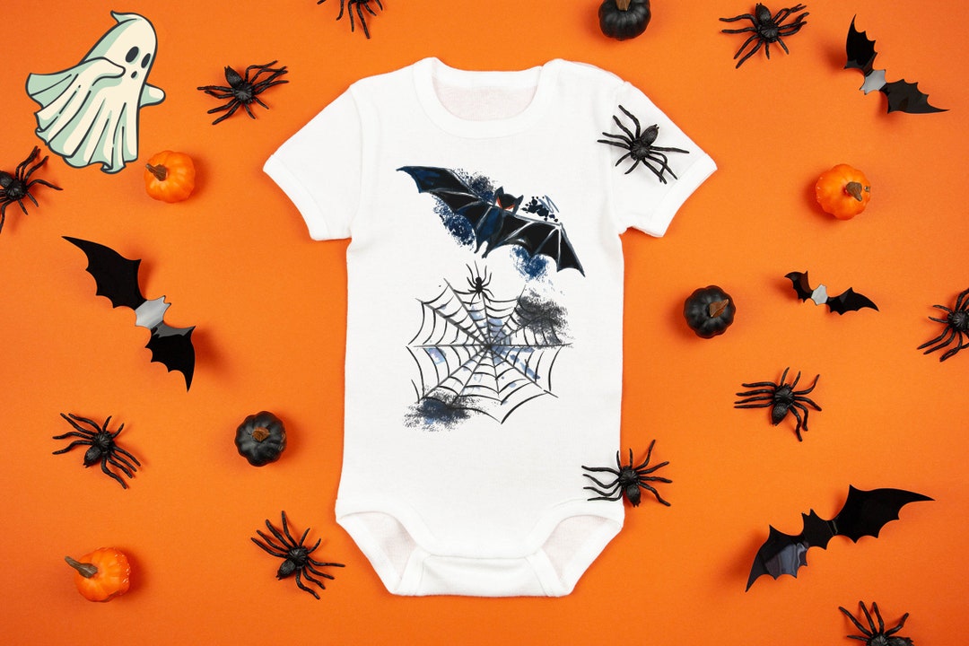 Bats & Spiders Onesie® Spider Baby Costume, Newborn Halloween Apparel