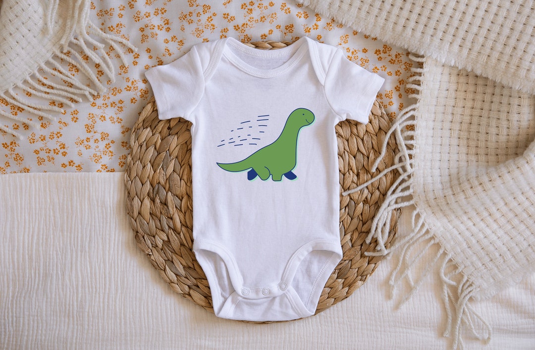 Cute Green Dino Onesie® Green Dinosaur Onesie® Baby Dinosaur - Etsy