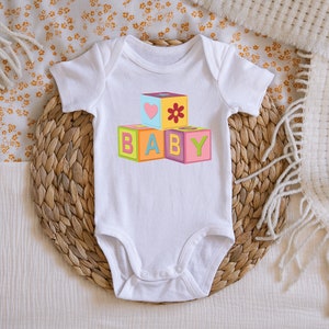 Cute Cubes Onesie® Graphic Baby Onesie® Colorful Cubes