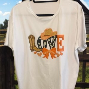 Cowgirl Love T-Shirt, Leopard Print Cowboy Boot Tee, Cowgirl Hat Coquette Shirt, Western Gift for Her, Country Girl Tee Trendy Western Charm