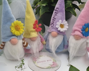 Personalised Gonk Cute Gnome - Purple, Pink, Blue or Yellow - Spring/Summer Gonk - Any Name