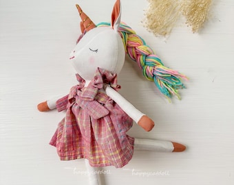 Magical Unicorn Plushy - Handmade Birthday Gift for Girl - Best Price Personalized Dolls
