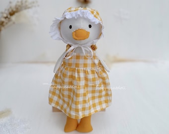 Baby daughter first doll - Handcrafted duck plushies - Stuffed animal toys - Gift for children