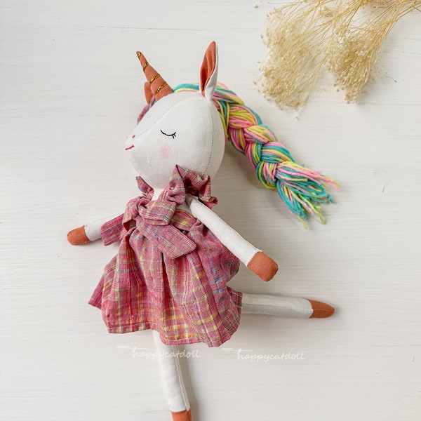 Magical Unicorn Plushy - Handmade Birthday Gift for Girl - Best Price Personalized Dolls