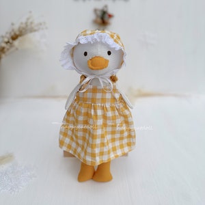 Baby daughter first doll Handcrafted duck plushies Stuffed animal toys Gift for children image 1