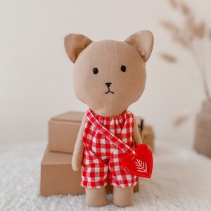 DEEP DISCOUNT Bear teddy doll with removable outfit Handmade Christmas gift for children image 2