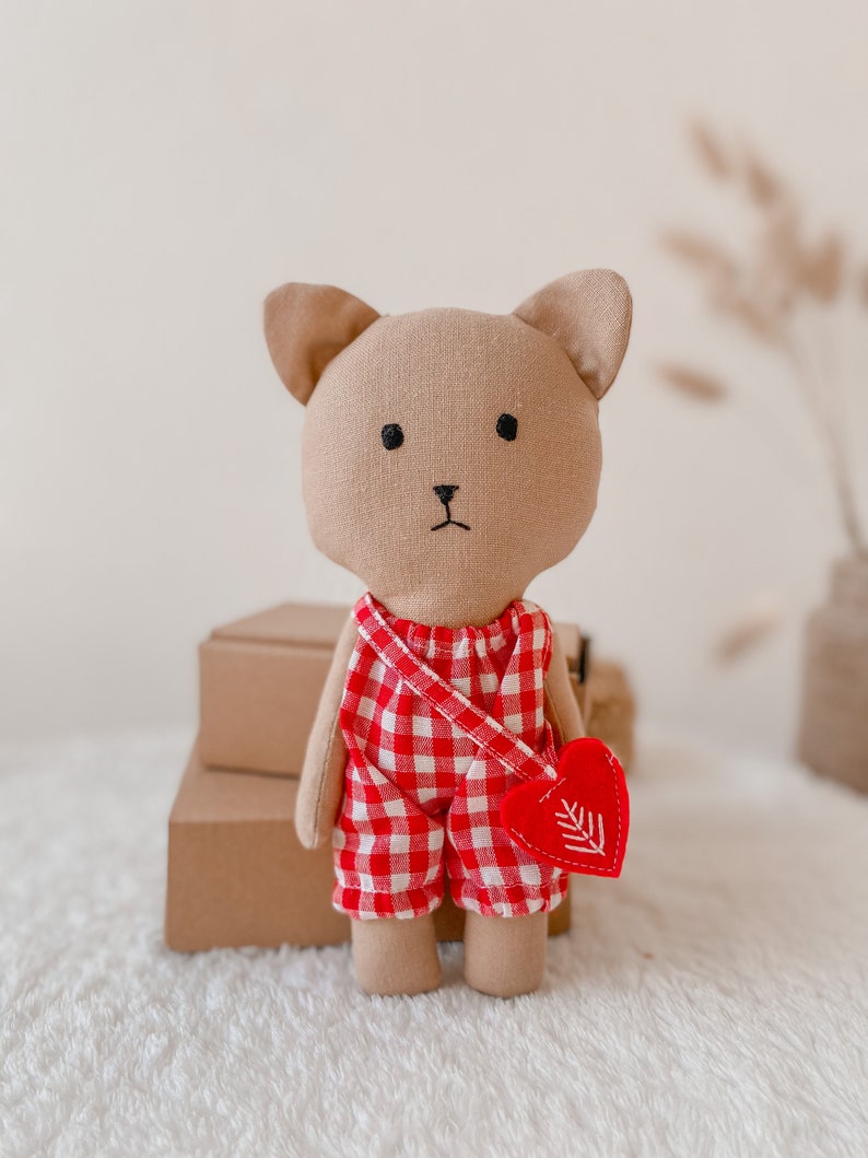 DEEP DISCOUNT Bear teddy doll with removable outfit Handmade Christmas gift for children image 2