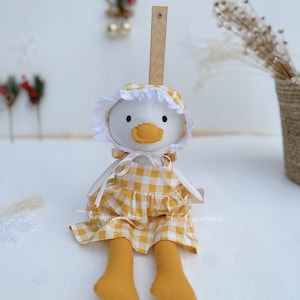 Baby daughter first doll Handcrafted duck plushies Stuffed animal toys Gift for children image 4