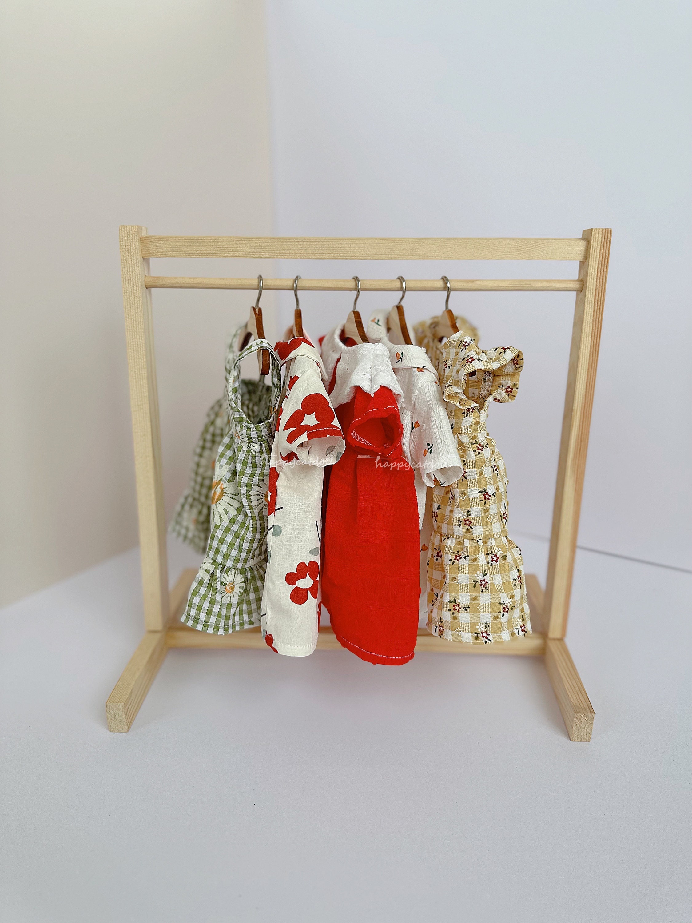 Set 5 Appendiabiti Bambini In Legno Naturale - Design Orecchie Da Coniglio, Carini E Pratici - Foto 6