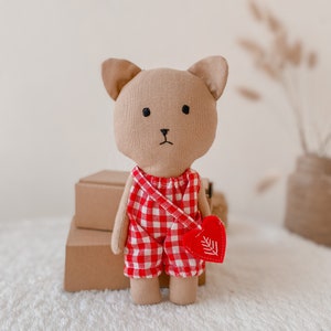 DEEP DISCOUNT Bear teddy doll with removable outfit Handmade Christmas gift for children image 3