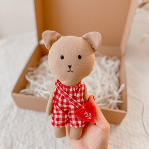 DEEP DISCOUNT Bear teddy doll with removable outfit Handmade Christmas gift for children image 1
