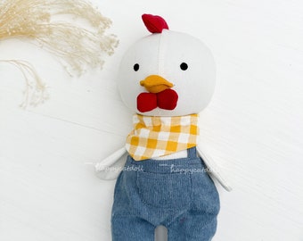 Easter basket chick doll - Gift idea for kids - Handmade stuffed animal toys