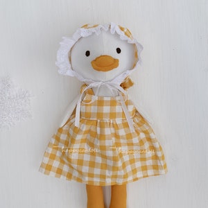 Baby daughter first doll Handcrafted duck plushies Stuffed animal toys Gift for children image 10
